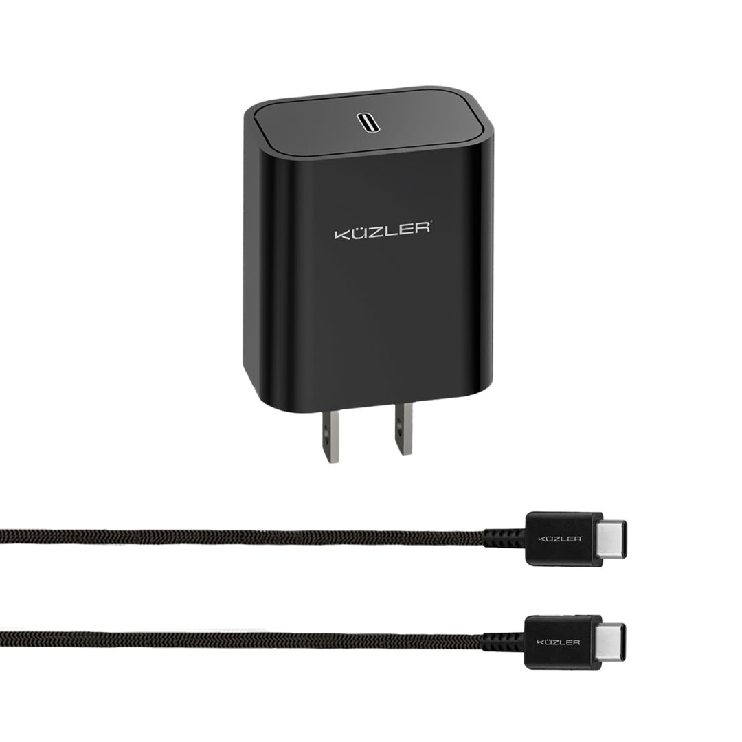 Combo: Cargador Adaptador 20W + Cable de carga rapida 1m 60W Compatible Apple, Android