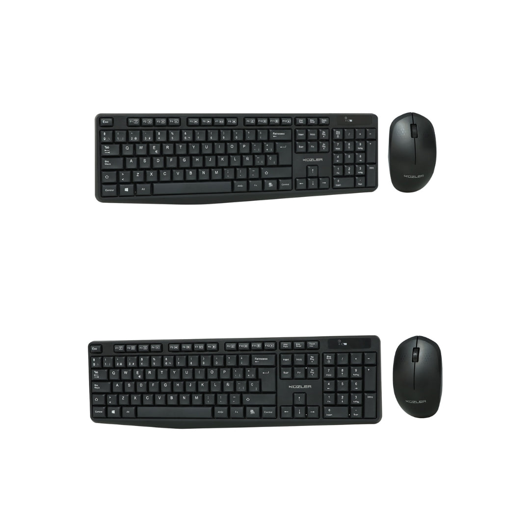 Combo Inalámbrico Teclado y Mouse: Conexión 2.4GHz, Resistente Ambidiestro Kuzler