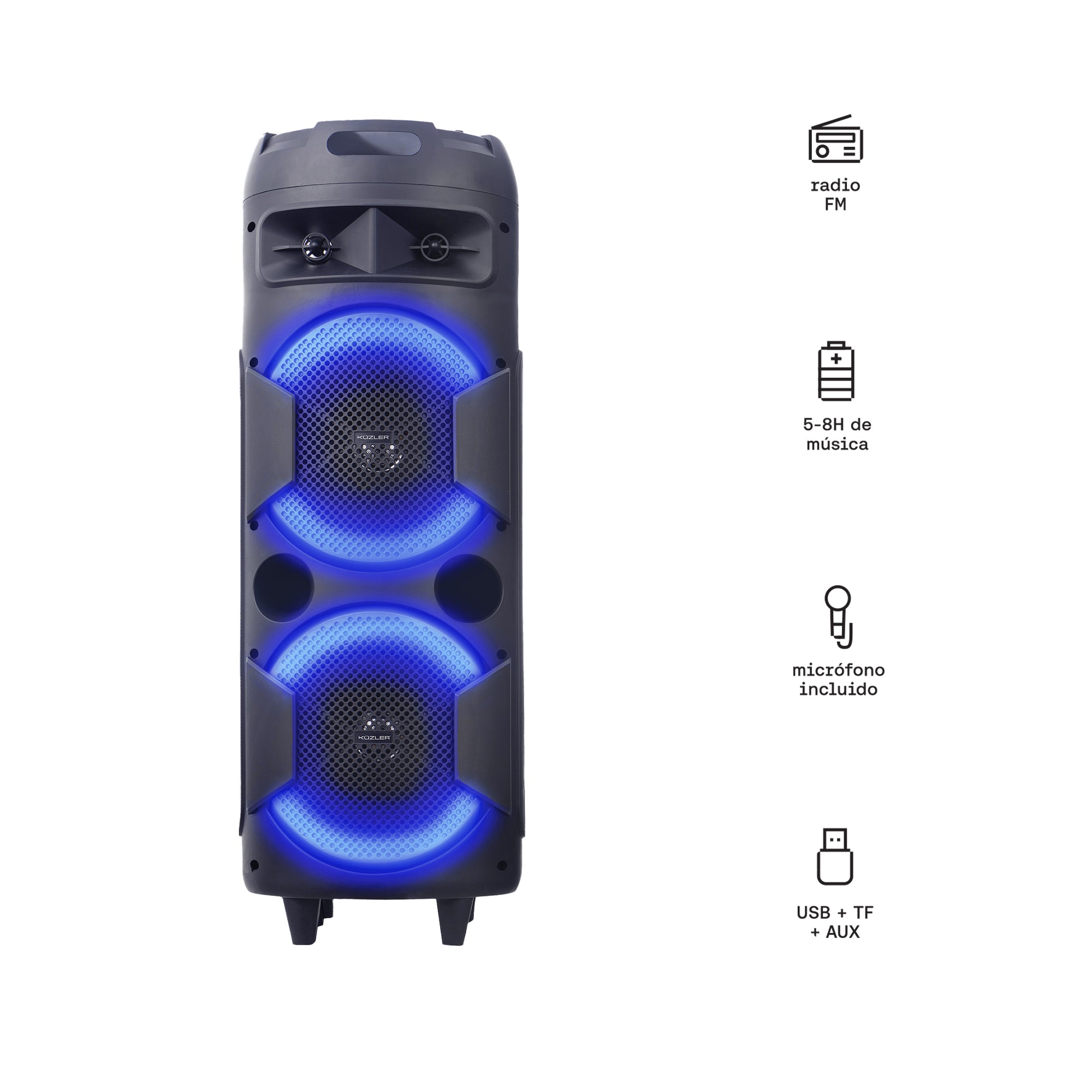 Parlante Torre Bluetooth Alta Potencia micr fono incluido Olaf 101