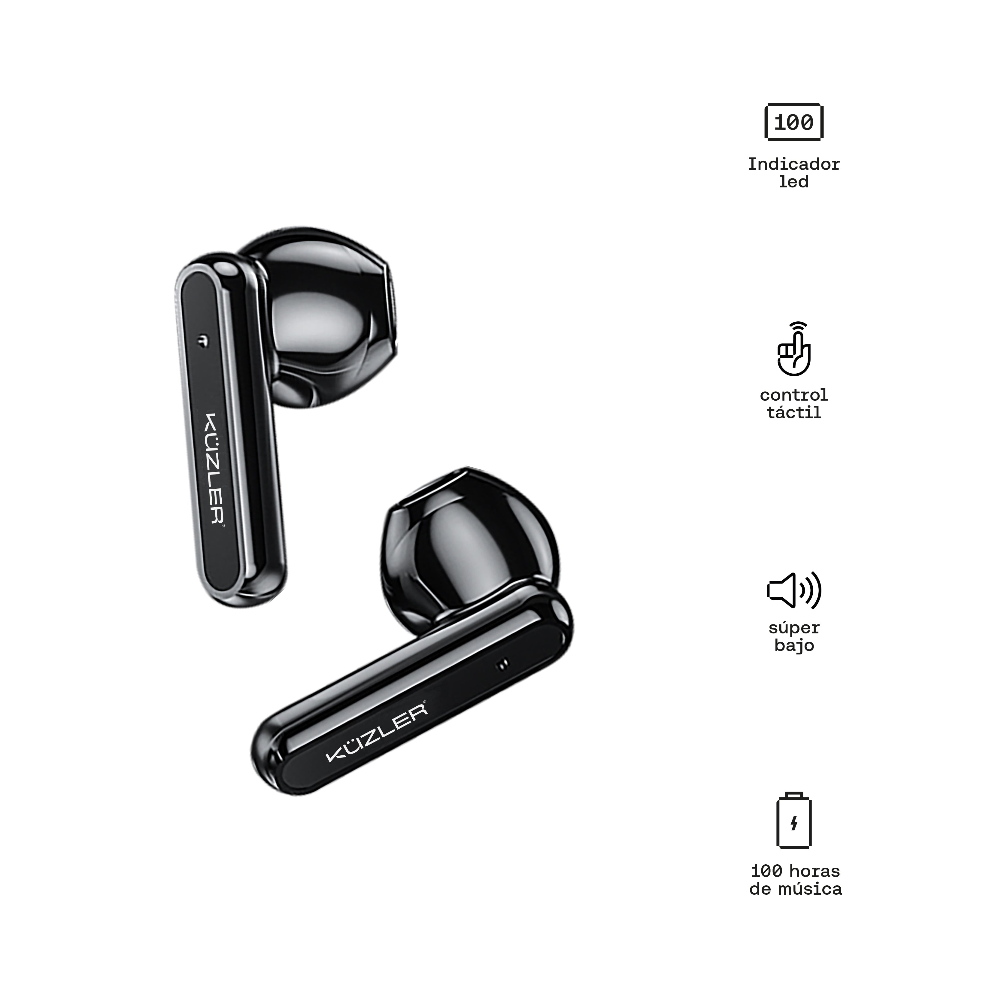 Audífonos Bluetooth Premium 100 horas de música Puretune-101 Kuzler