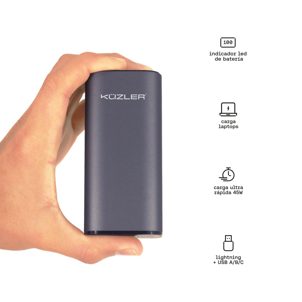 Powerbank Laptop 20,000 mah carga ultra rápida 45 w