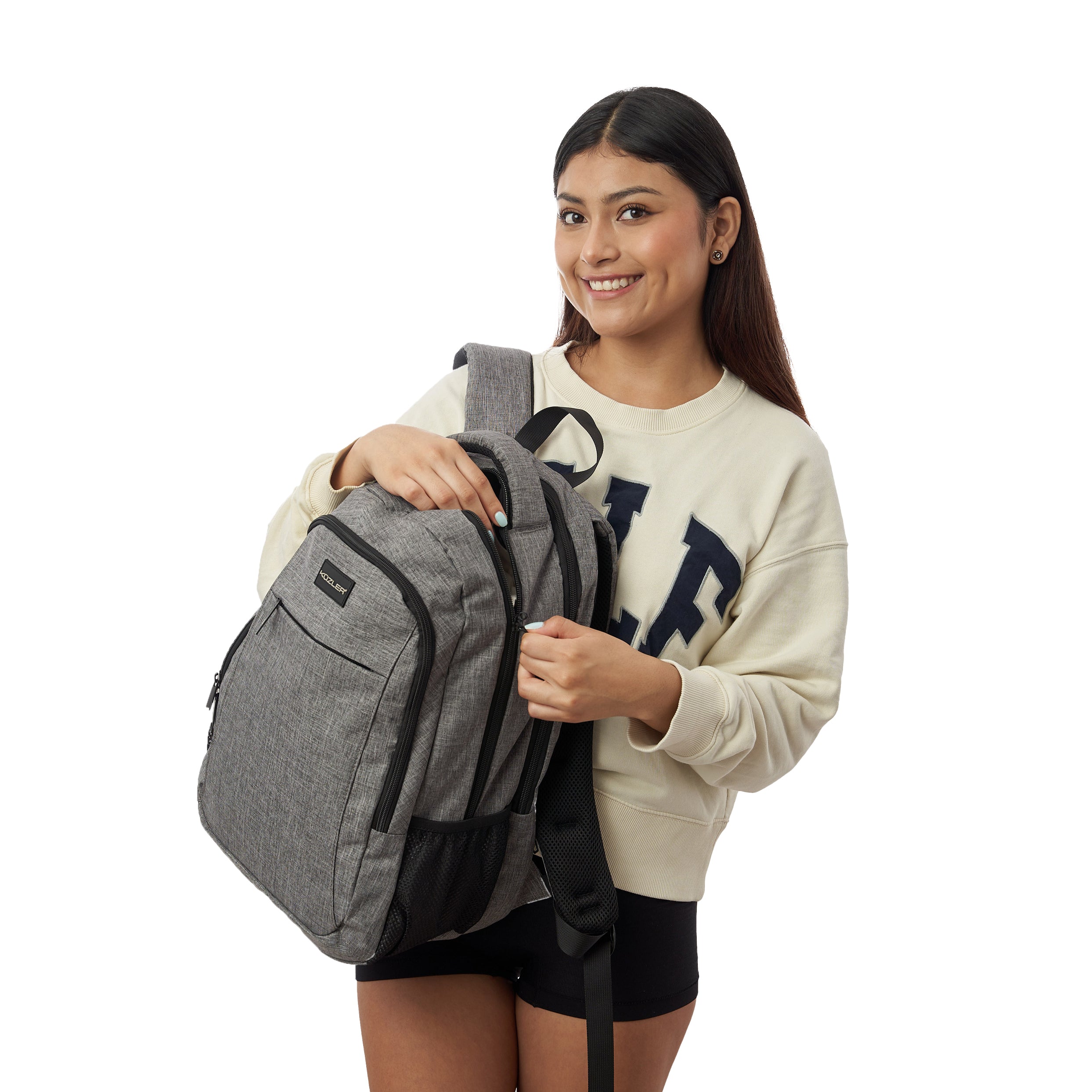 Mochila laptop 15.6" con cargador y bolsillo antirrobo