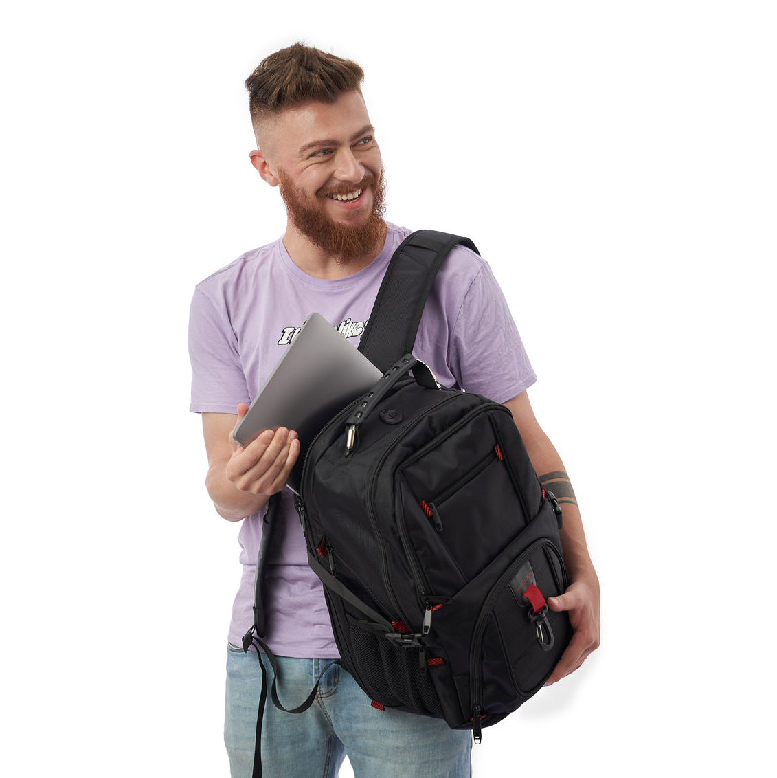 Mochila para laptop 15.6" con cargador y bolsillo antirobo Ranios-102