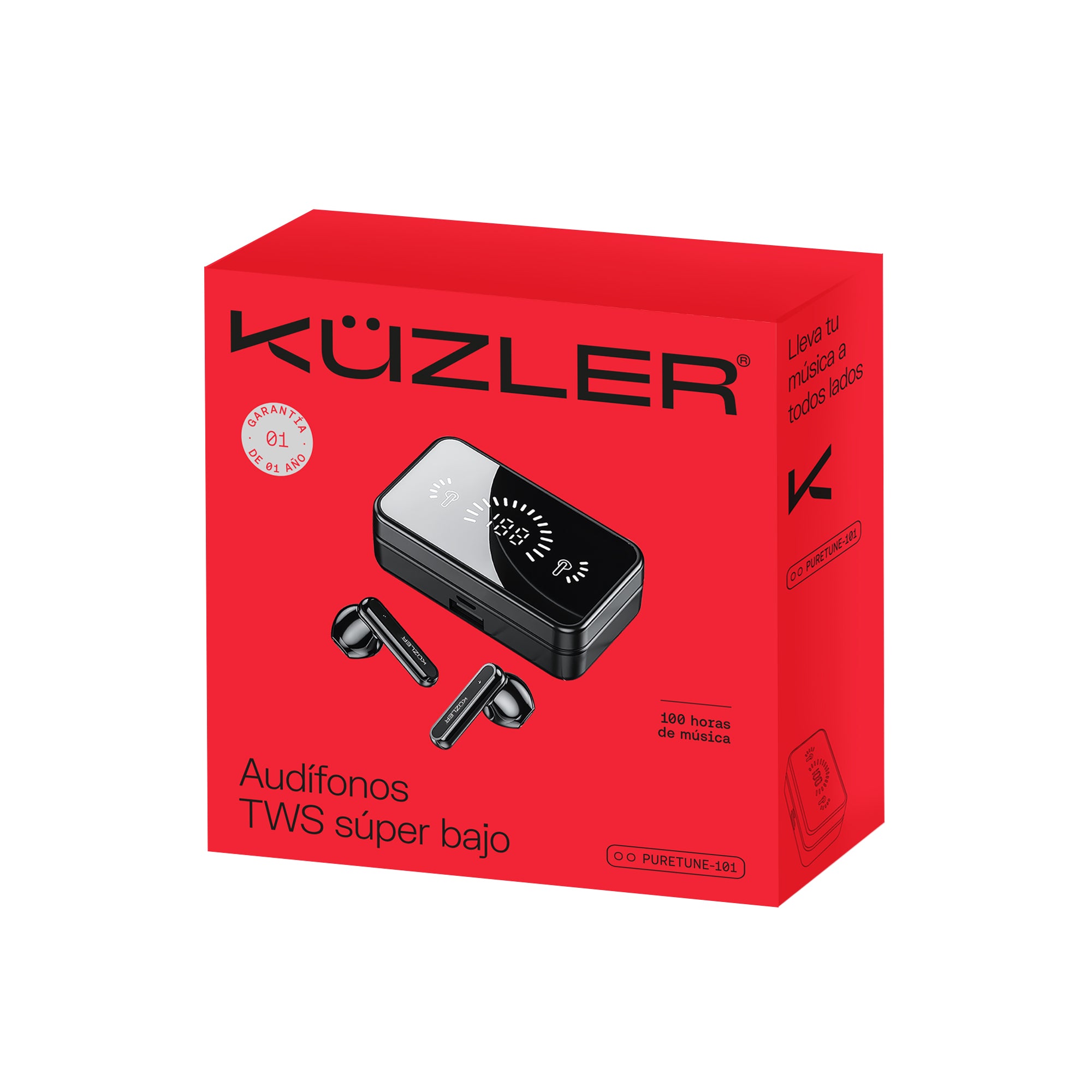 Audífonos Bluetooth Premium 100 horas de música Puretune-101 Kuzler