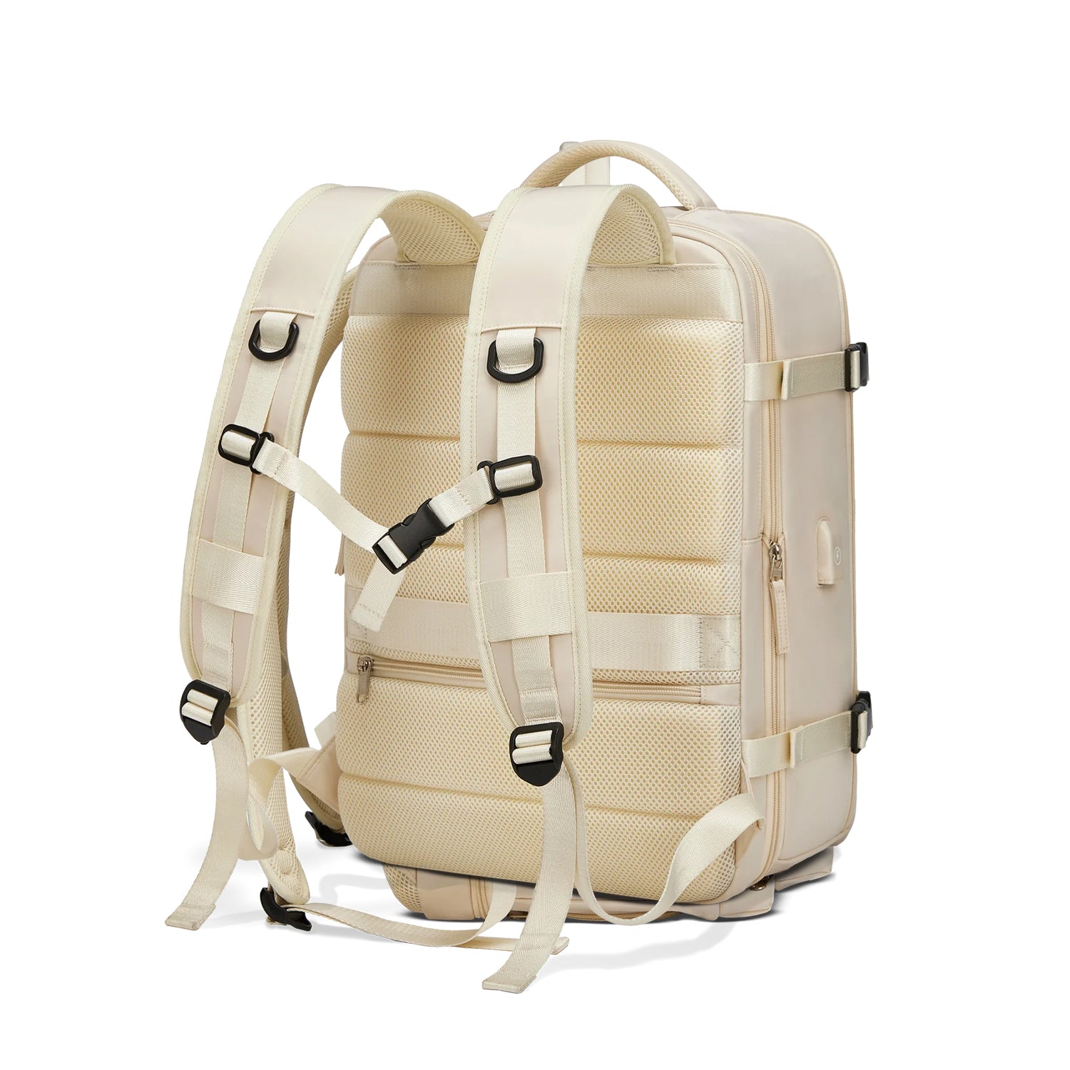 Mochila de viaje deportiva cabinera grande espaciosa beige Kuzler