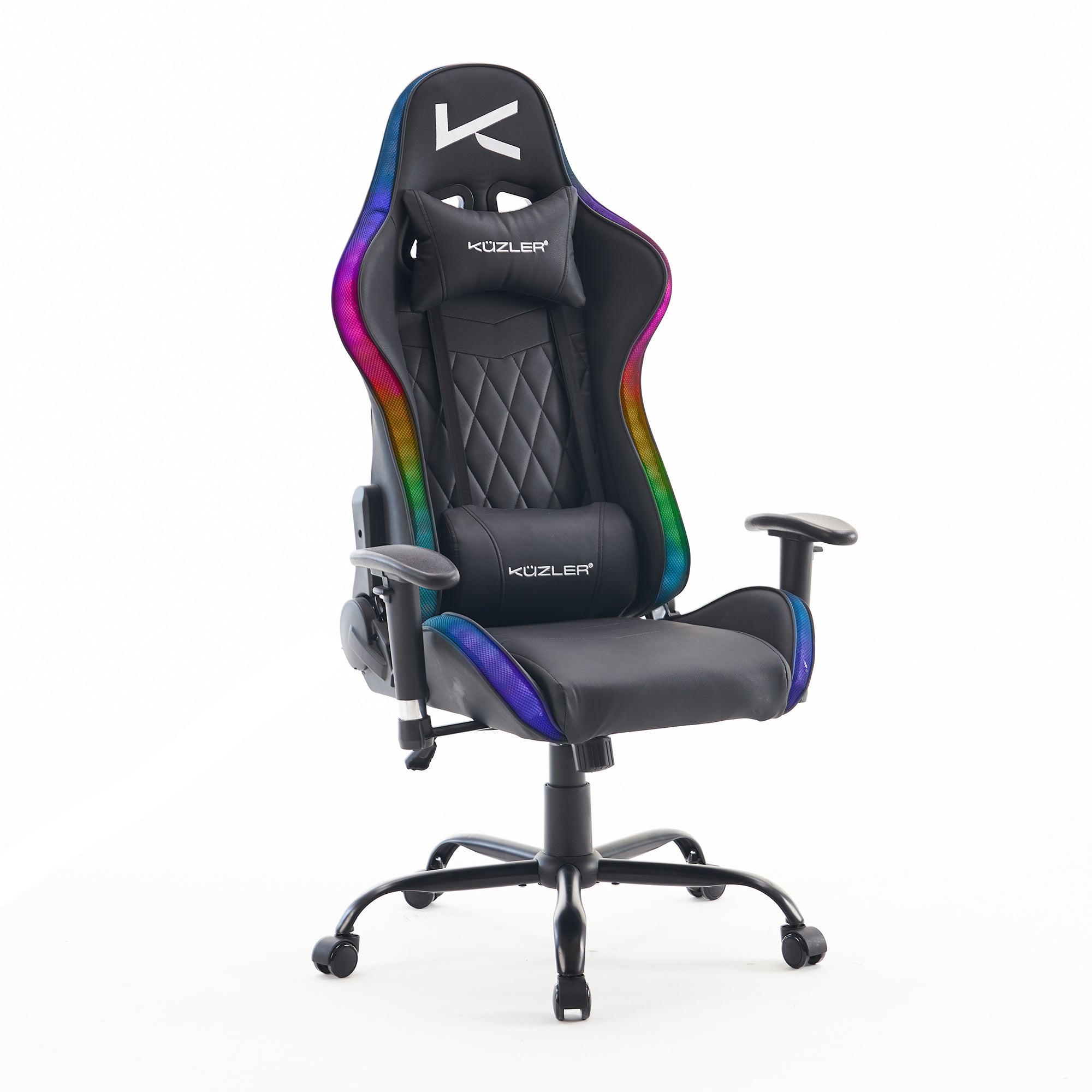 Silla gamer con luces LED y base met lica ergon mica ajustable